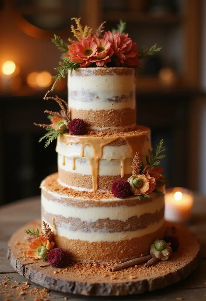 30 Unique Wedding Cake Ideas That Will Wow Your Guests - 12. Savory Spice Cakes