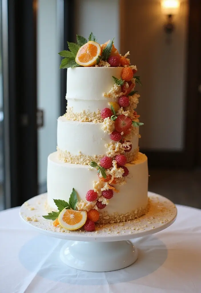 30 Unique Wedding Cake Ideas That Will Wow Your Guests - 20. Sweet and Savory Pairings