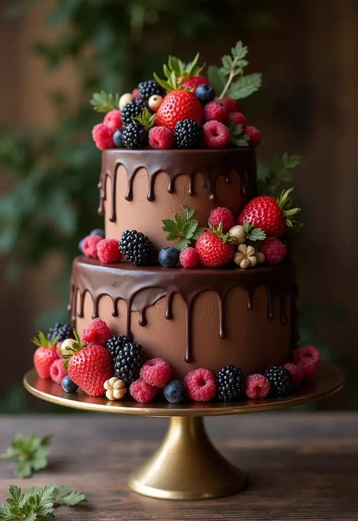 30 Unique Wedding Cake Ideas That Will Wow Your Guests - 3. Chocolate Ganache Drip Cake