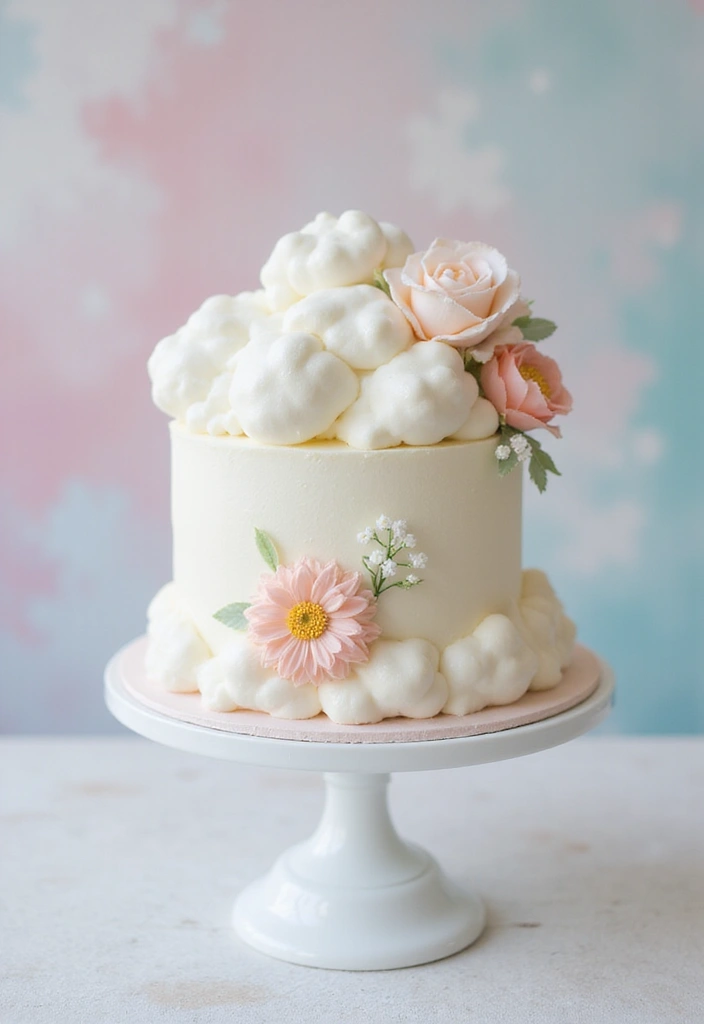 30 Unique Wedding Cake Ideas That Will Wow Your Guests - 30. Ethereal Cloud Cakes