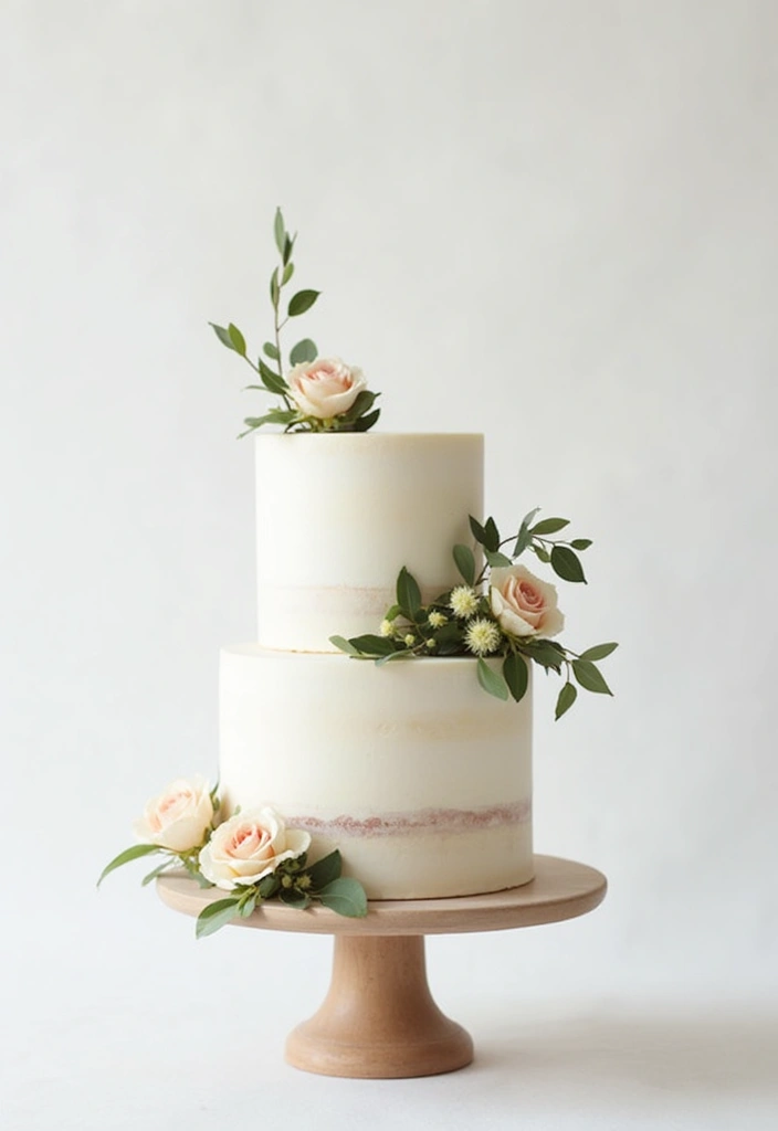 30 Unique Wedding Cake Ideas That Will Wow Your Guests - 9. Minimalist Cakes with Natural Decor