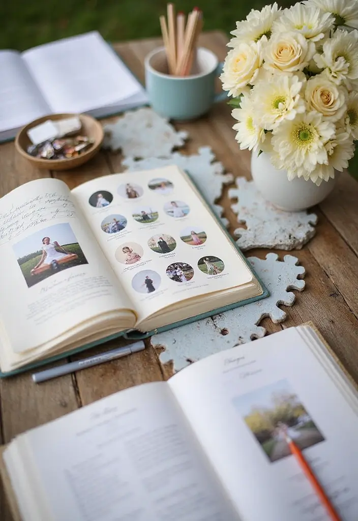 30 Valentine’s Bridal Shower Ideas Filled with Love and Romance - 11. Unique Guest Book