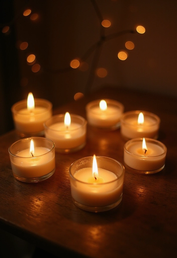 30 Valentine’s Bridal Shower Ideas Filled with Love and Romance - 15. Romantic Candlelight