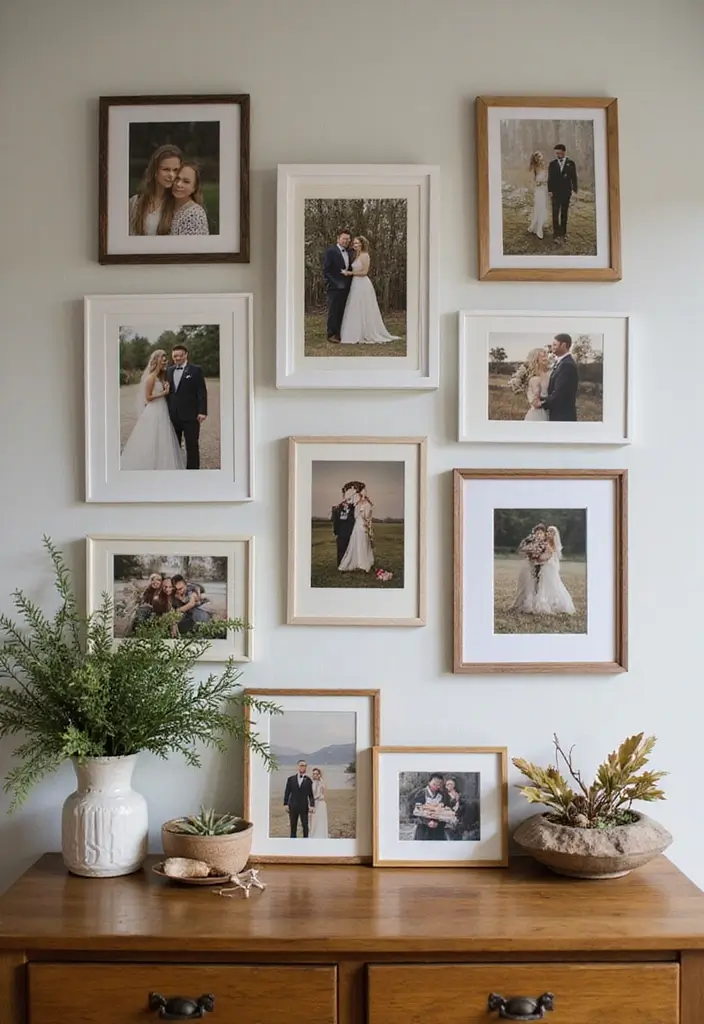 30 Valentine’s Bridal Shower Ideas Filled with Love and Romance - 24. Memory Lane Gallery