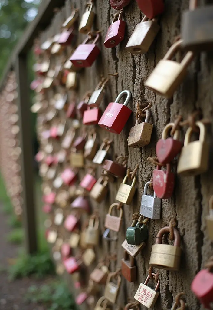 30 Valentine’s Bridal Shower Ideas Filled with Love and Romance - 27. Love Locks