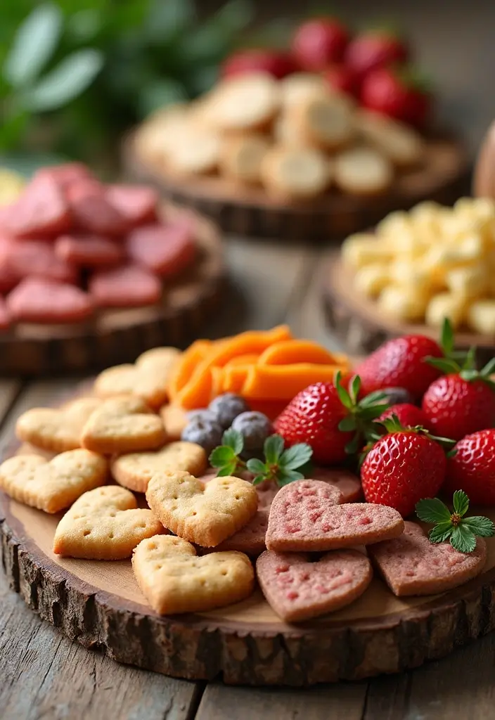 30 Valentine’s Bridal Shower Ideas Filled with Love and Romance - 4. Romantic Snack Station