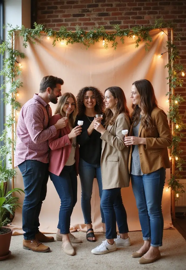 30 Valentine’s Bridal Shower Ideas Filled with Love and Romance - 7. Sweetheart Photo Booth