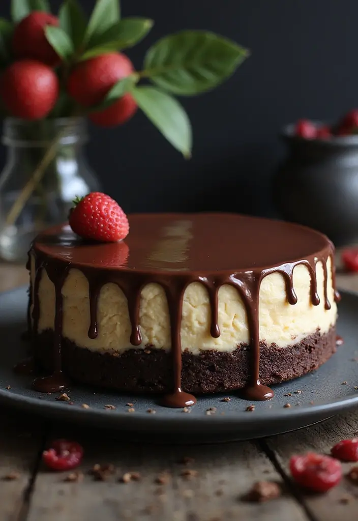 30 Venom Cake Ideas for Marvel Fans and Comic Lovers - 14. Venom-Infused Cheesecake