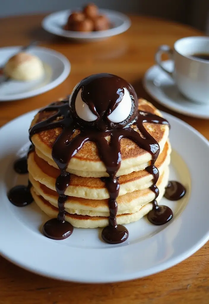 30 Venom Cake Ideas for Marvel Fans and Comic Lovers - 25. Venom Inspired Pancake Stack