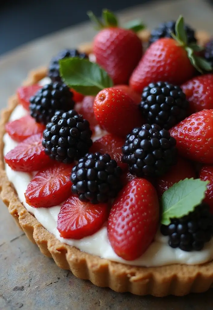 30 Venom Cake Ideas for Marvel Fans and Comic Lovers - 26. Venom Fruit Tart