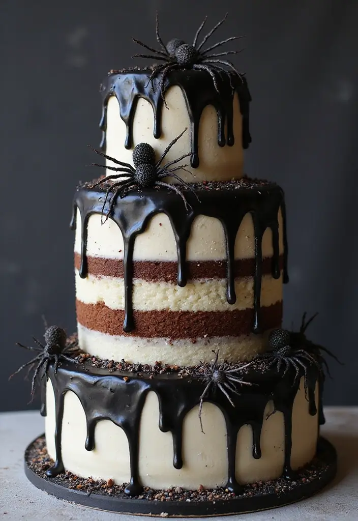 30 Venom Cake Ideas for Marvel Fans and Comic Lovers - 4. Venom Drip Cake