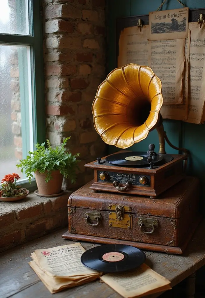 30 Vintage Bridal Shower Ideas with Classic Romantic Touches 110 30 Vintage Bridal Shower Ideas with Classic Romantic Touches - 18. Vintage Music Theme