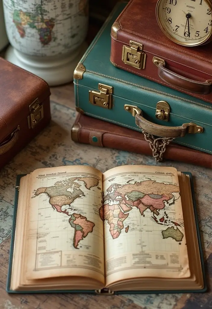 30 Vintage Bridal Shower Ideas with Classic Romantic Touches 129 30 Vintage Bridal Shower Ideas with Classic Romantic Touches - 21. Vintage Travel Journal Theme