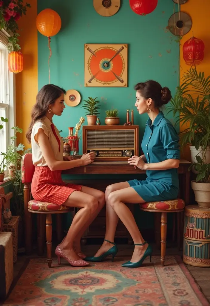 30 Vintage Bridal Shower Ideas with Classic Romantic Touches 169 30 Vintage Bridal Shower Ideas with Classic Romantic Touches - 27. Vintage Retro Theme