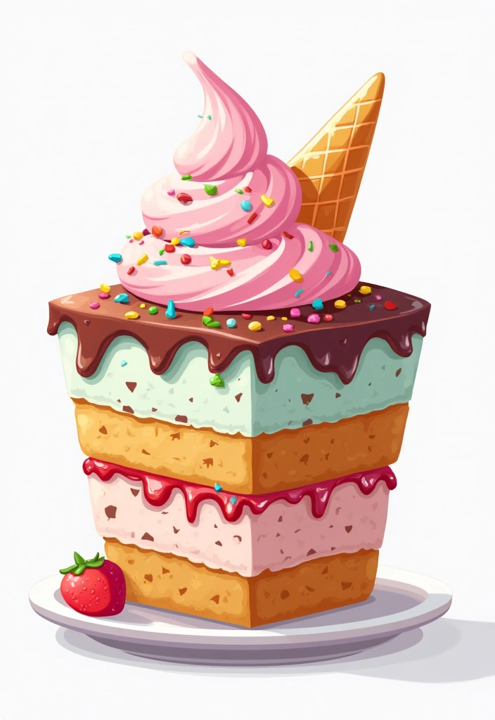 30 Wedding Reception Cake Ideas That Steal the Spotlight - 13. Ice Cream Cake