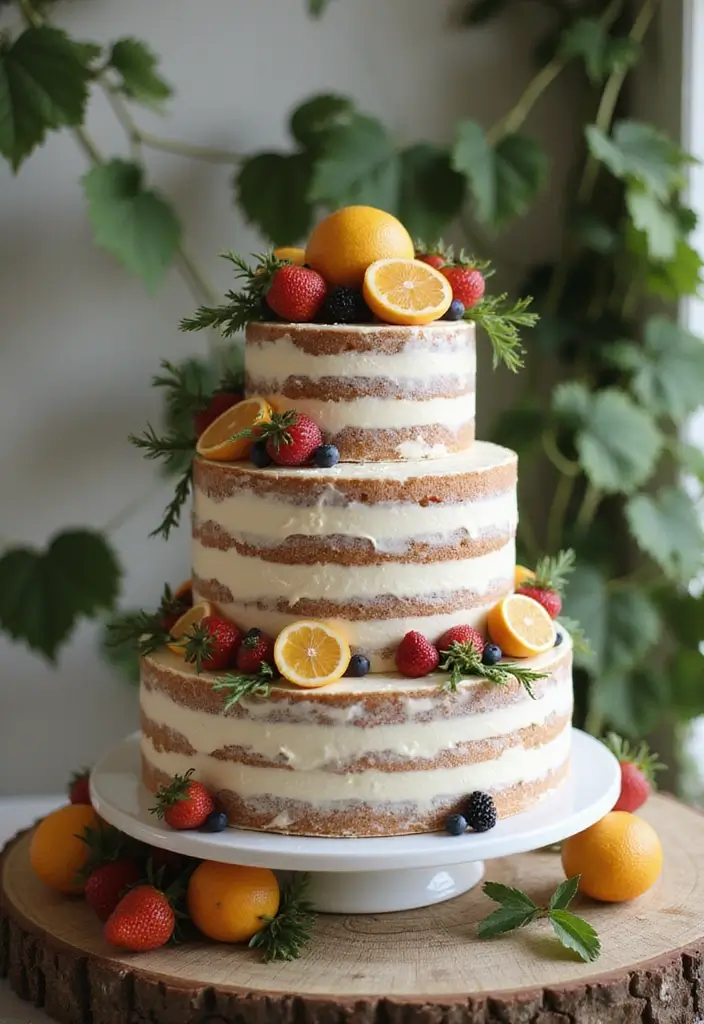 30 Wedding Reception Cake Ideas That Steal the Spotlight - 19. Seasonal Cake