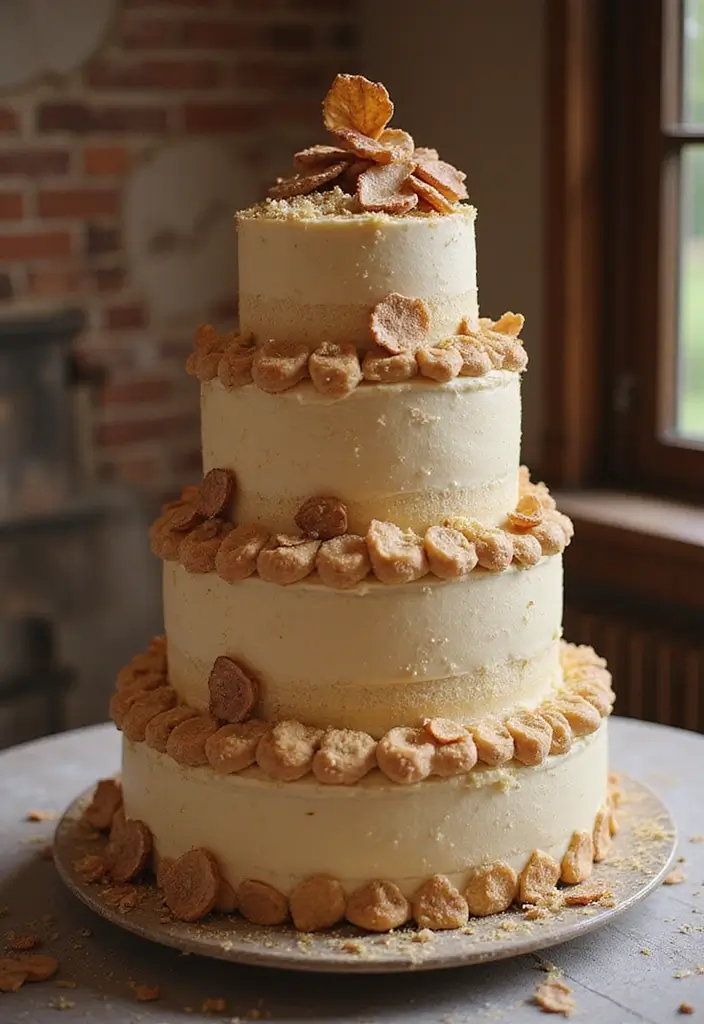 30 Wedding Reception Cake Ideas That Steal the Spotlight - 25. Pies in Disguise Cake