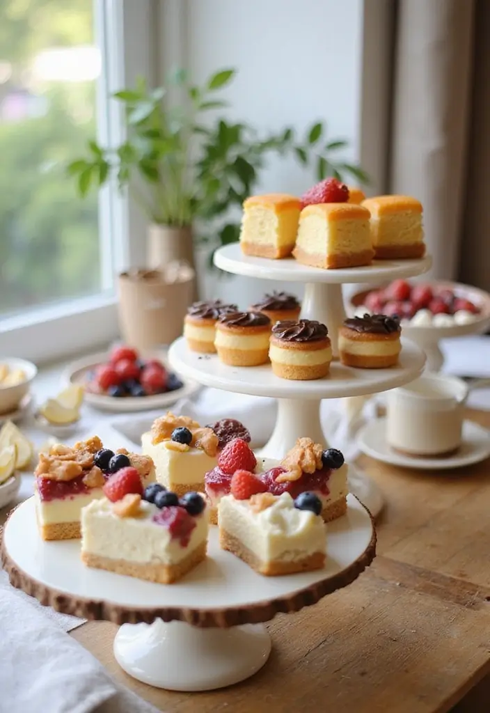 30 Wedding Reception Cake Ideas That Steal the Spotlight - 29. Mini Dessert Cakes