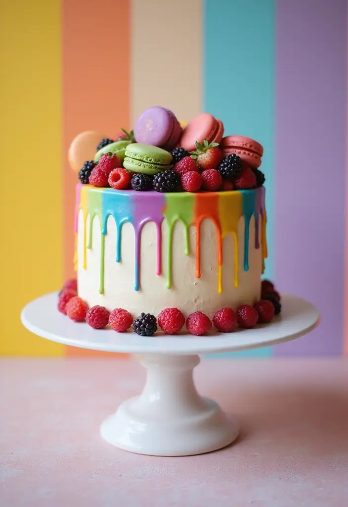 30 Wedding Reception Cake Ideas That Steal the Spotlight - 3. Whimsical Drip Cake