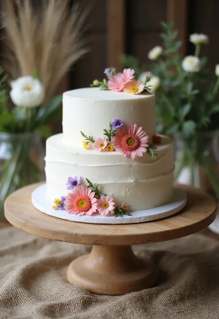 30 Wedding Sheet Cake Ideas That Are Simple Yet Beautiful - 1. Classic White Sheet Cake with Floral Accents