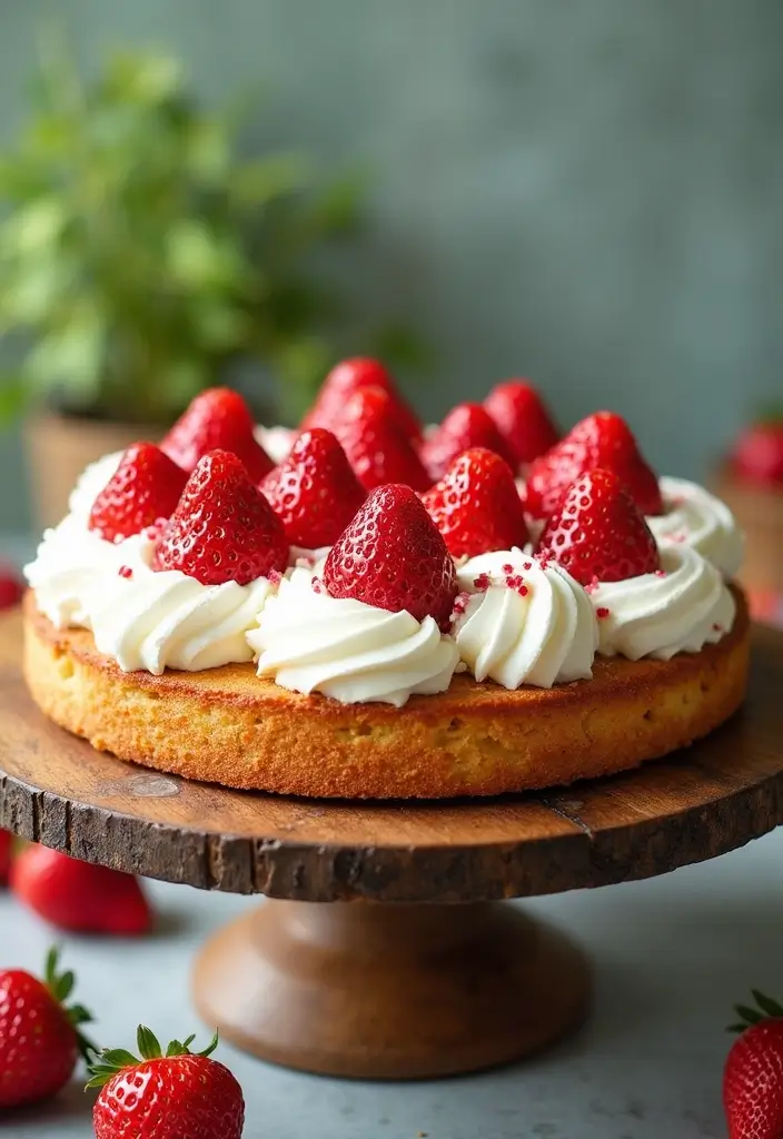 30 Wedding Sheet Cake Ideas That Are Simple Yet Beautiful - 10. Strawberry Shortcake Sheet Cake