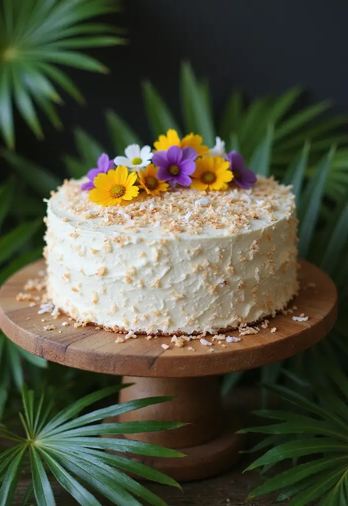 30 Wedding Sheet Cake Ideas That Are Simple Yet Beautiful - 12. Coconut Cream Sheet Cake