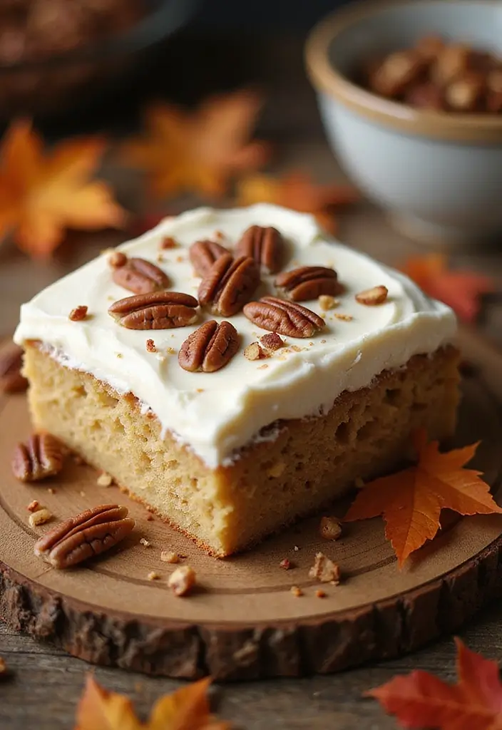 30 Wedding Sheet Cake Ideas That Are Simple Yet Beautiful - 20. Maple Pecan Sheet Cake