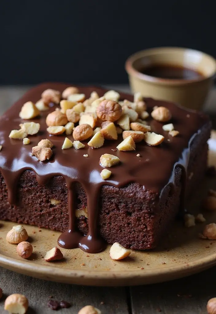 30 Wedding Sheet Cake Ideas That Are Simple Yet Beautiful - 24. Chocolate Hazelnut Sheet Cake