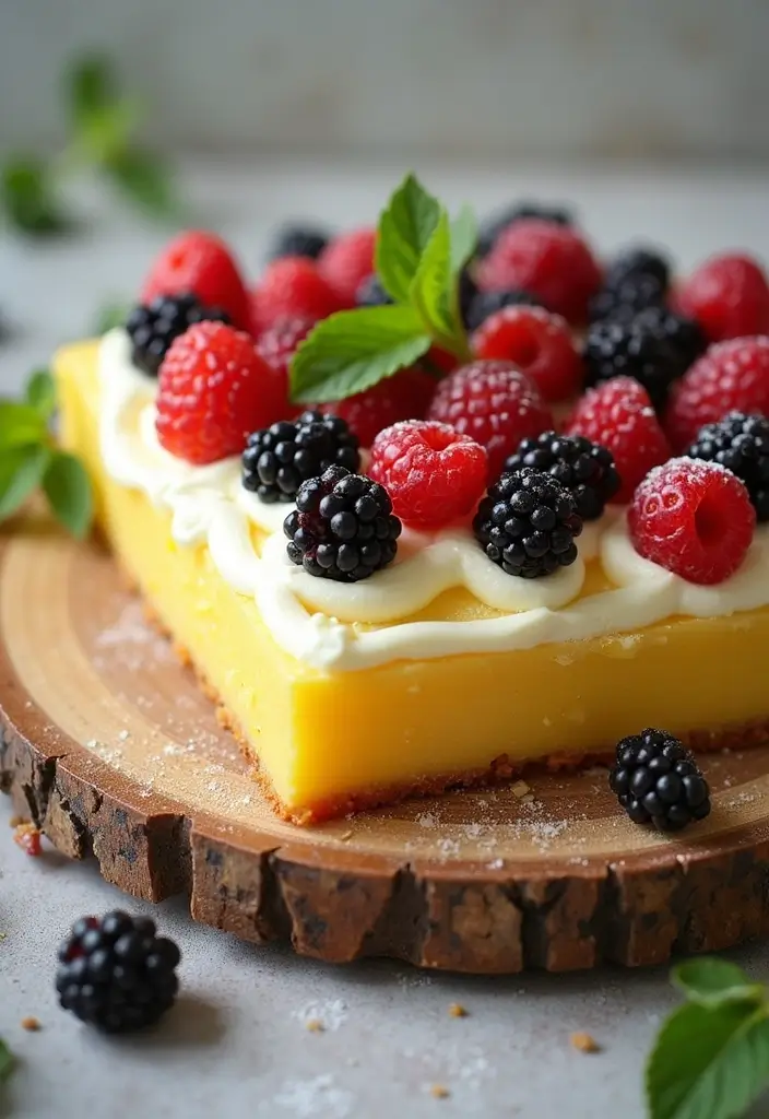 30 Wedding Sheet Cake Ideas That Are Simple Yet Beautiful - 4. Lemon Sheet Cake with Fresh Berries