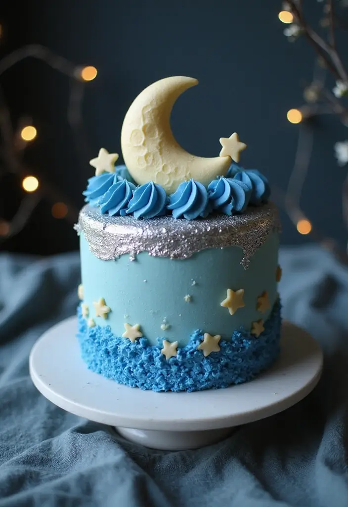 30 Welcome Home Cake Ideas to Celebrate Warm Reunions - 18. A 'Love You to the Moon' Cake