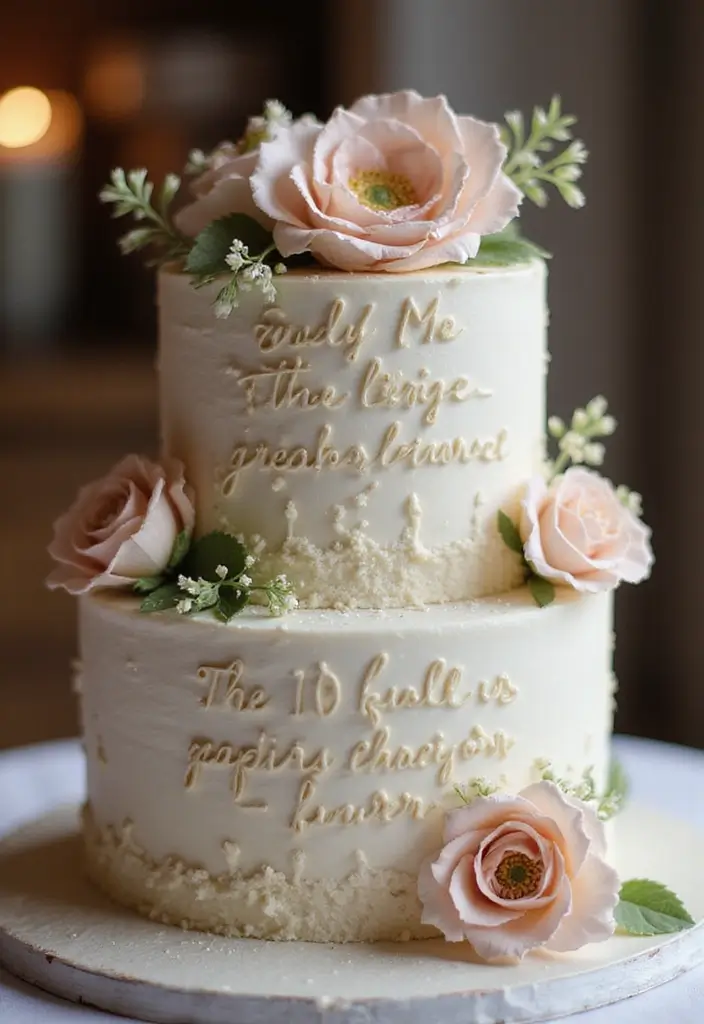 30 Welcome Home Cake Ideas to Celebrate Warm Reunions - 24. Love Letters Cake