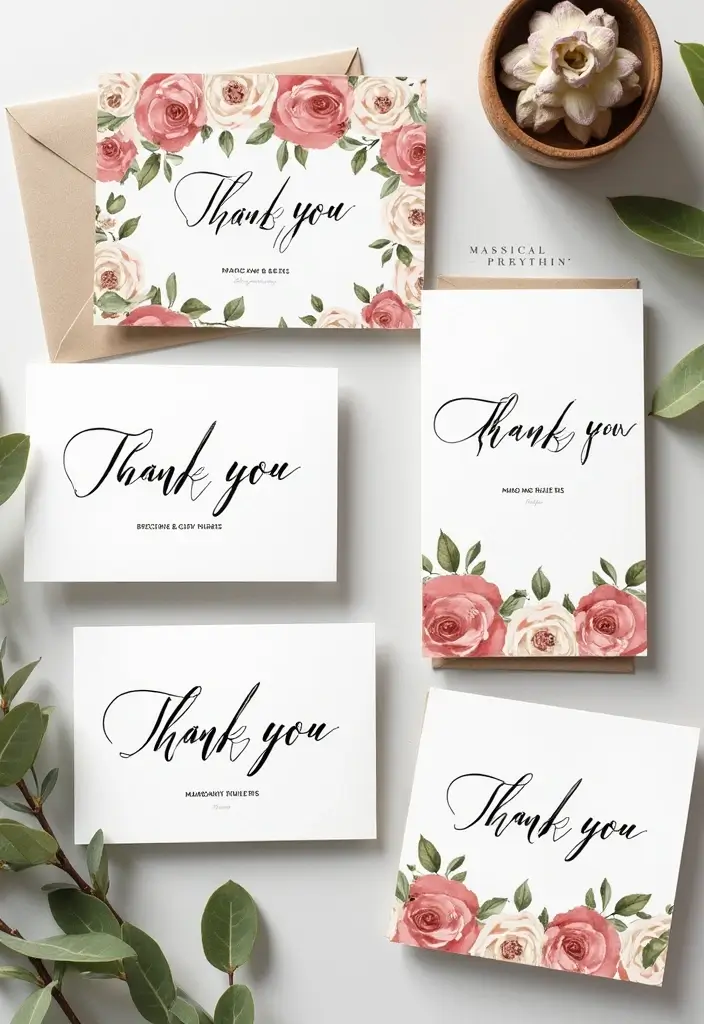 30 Western Bridal Shower Ideas for a Rustic Country Celebration 171 30 Western Bridal Shower Ideas for a Rustic Country Celebration - 27. Themed Thank You Cards