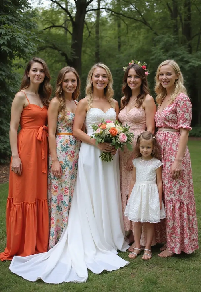 30 Wildflower Bridal Shower Ideas for a Natural Garden Feel - 14. Wildflower-Themed Dress Code