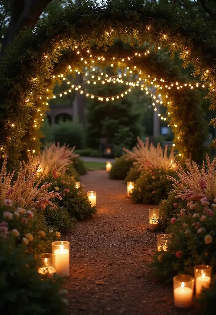 30 Wildflower Bridal Shower Ideas for a Natural Garden Feel - 28. Wildflower Themed Lighting