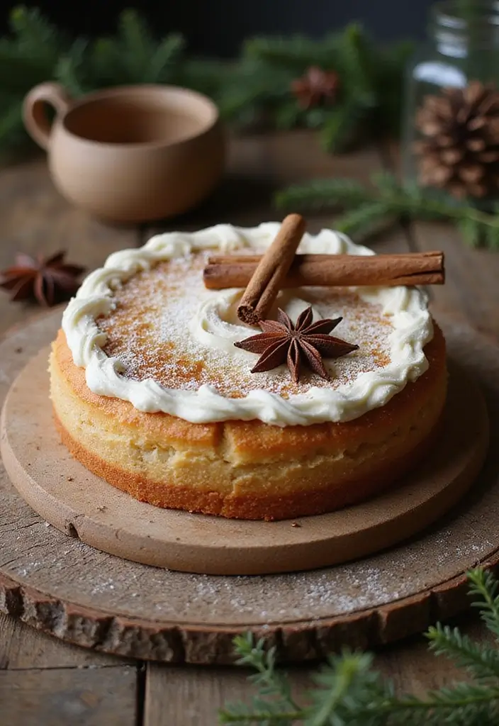 30 Winter Wedding Cake Ideas Full of Snowy Elegance - 8. Seasonal Spice Cake