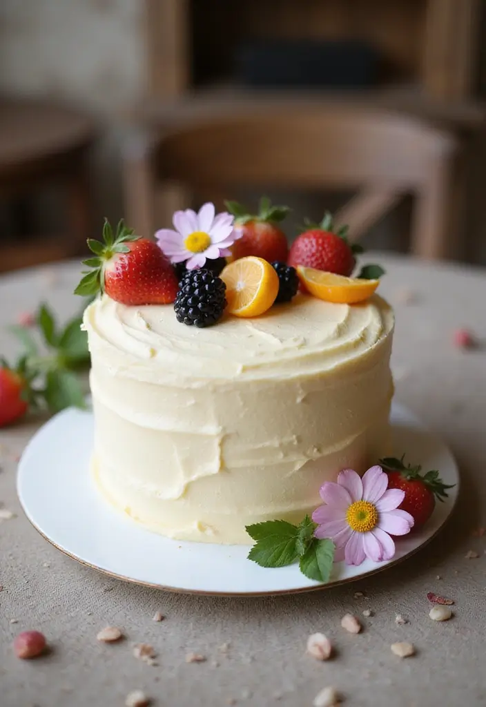 30 Women’s Birthday Cake Ideas That Are Elegant and Trendy - 10. Classic Vanilla Buttercream Cake