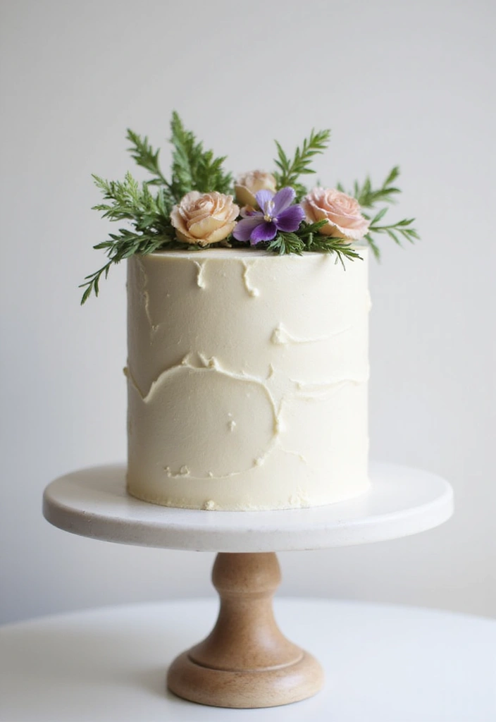 30 Women’s Birthday Cake Ideas That Are Elegant and Trendy - 12. Minimalist Cake with Fresh Herbs