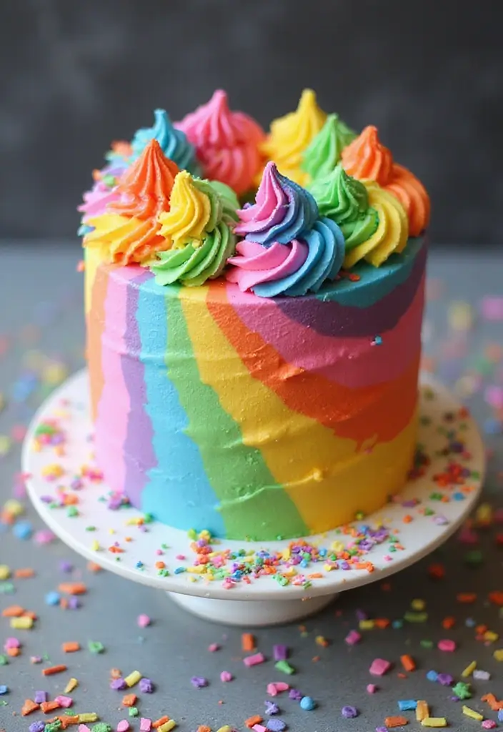 30 Women’s Birthday Cake Ideas That Are Elegant and Trendy - 15. Fun and Funky Tie-Dye Cake