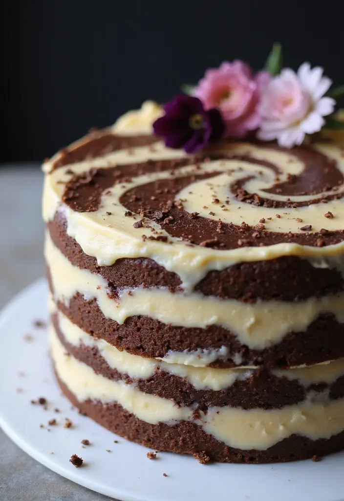 30 Women’s Birthday Cake Ideas That Are Elegant and Trendy - 17. Elegant Marble Cake