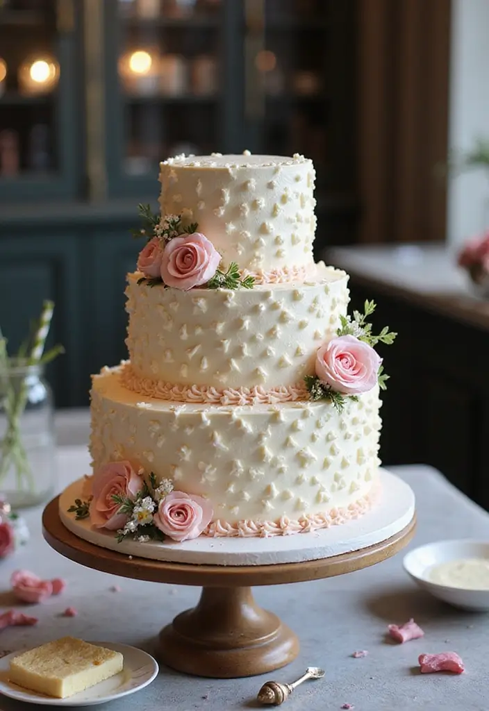30 Women’s Birthday Cake Ideas That Are Elegant and Trendy - 19. Textured Buttercream Cake
