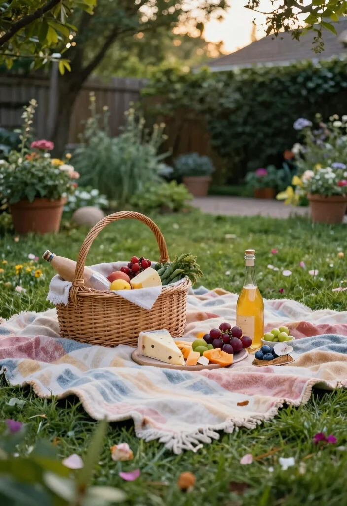 10 Backyard Proposal Ideas for Intimate Cozy and Personal Engagements - 4. Garden Picnic 1