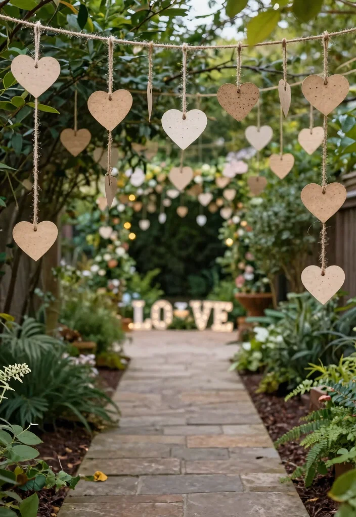 10 Backyard Proposal Ideas for Intimate Cozy and Personal Engagements - 8. Personalized Love Note Trail 1