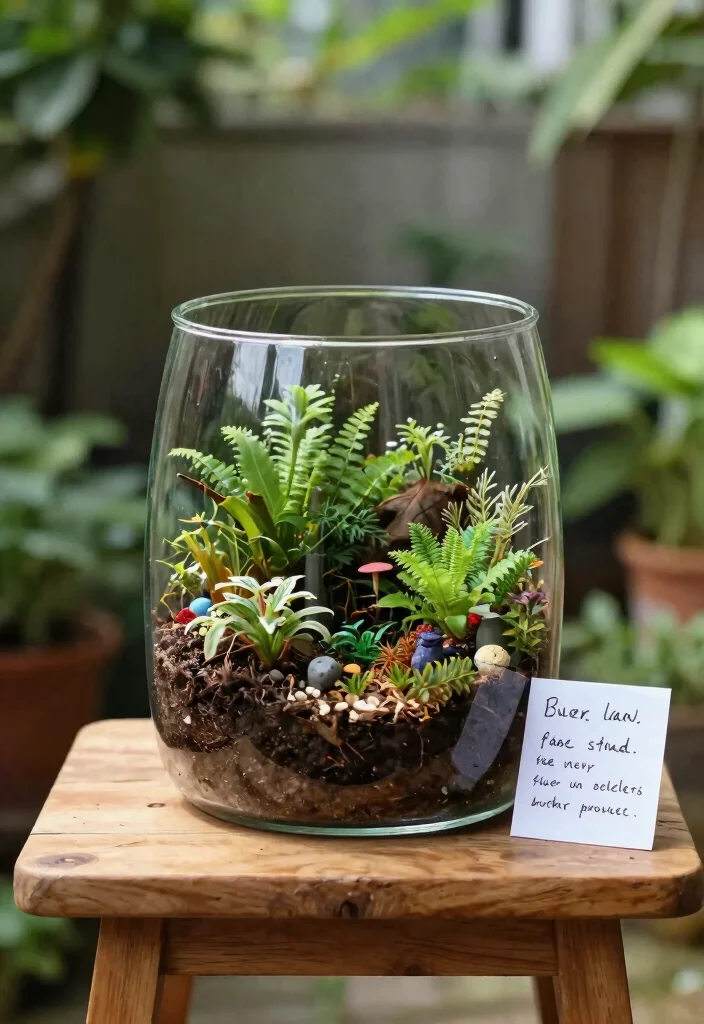 10 Backyard Proposal Ideas for Intimate Cozy and Personal Engagements - 9. DIY Terrarium Gift Proposal 1