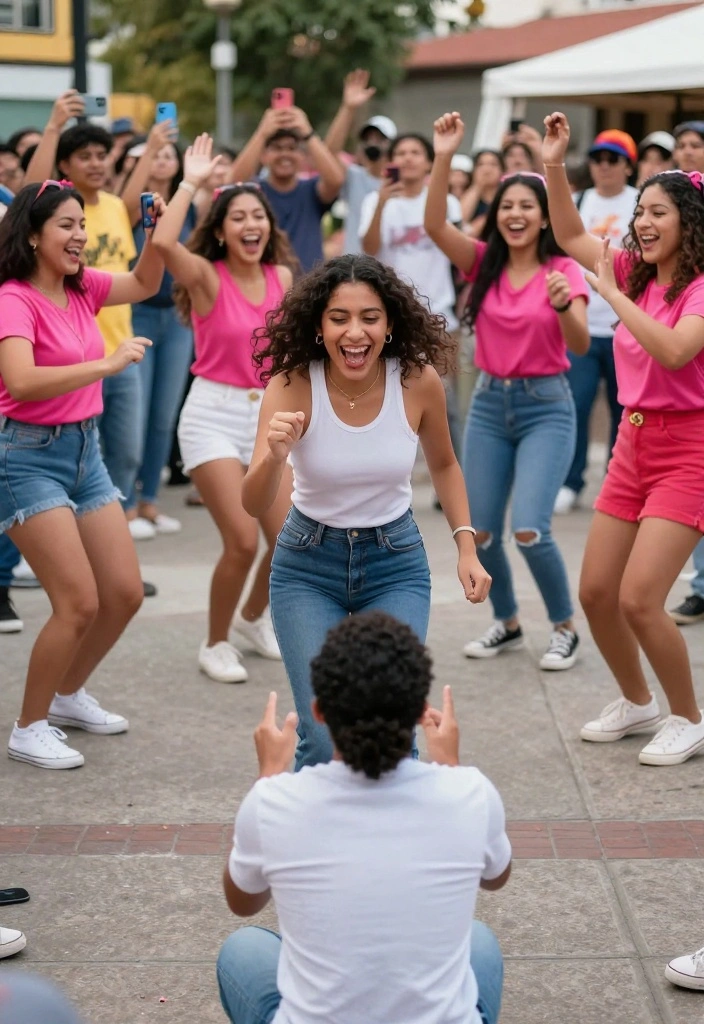 10 Chambelan Proposal Ideas for Cultural Stylish and Celebration Ready Asks - 8. Surprise Dance Flash Mob 1