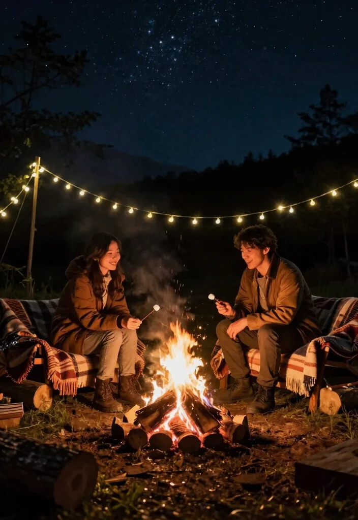 10 Country Proposal Ideas for Rustic Romantic and Down to Earth Settings - 7. Cozy Campfire 1