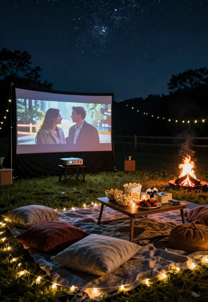10 Elegant 35th Wedding Anniversary Party Ideas for Meaningful Celebrations 5 10 Elegant 35th Wedding Anniversary Party Ideas for Meaningful Celebrations - 5. Romantic Outdoor Movie Night 1