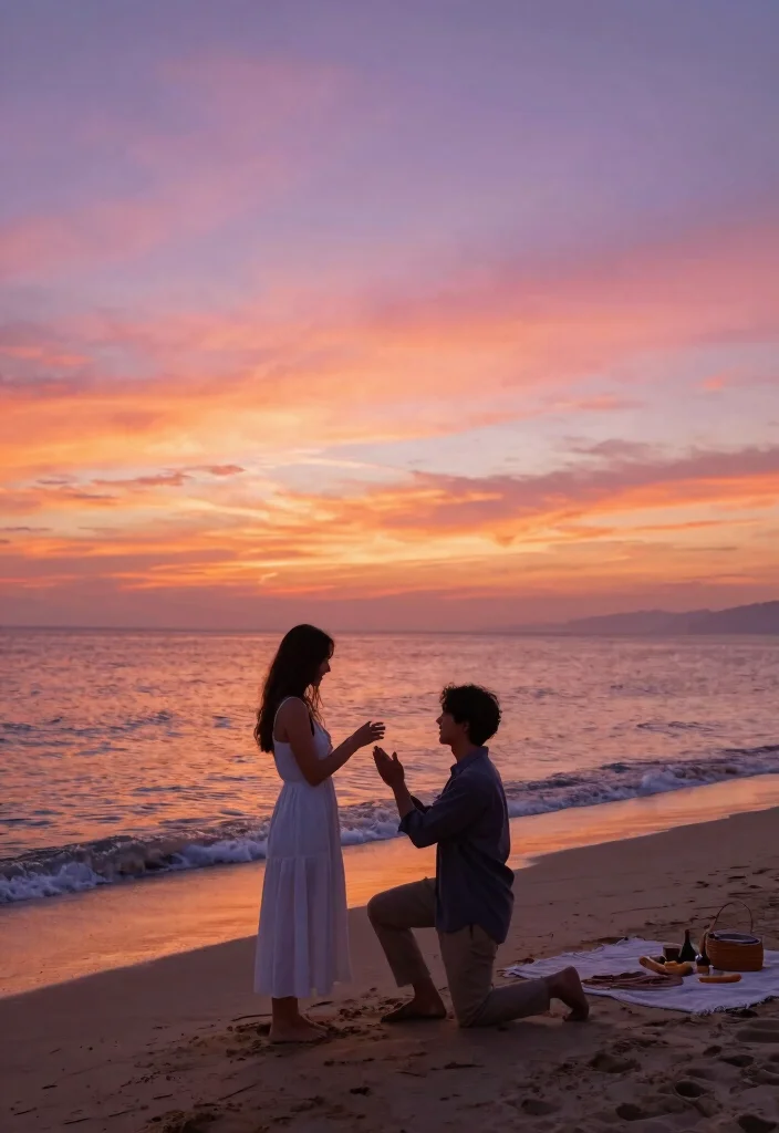 10 Fall Proposal Ideas for Cozy Seasonal and Colorful Romance 10 10 Fall Proposal Ideas for Cozy Seasonal and Colorful Romance - 10. Sunset Beach Proposal 1