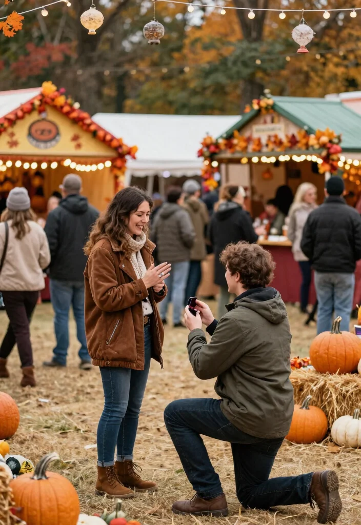 10 Fall Proposal Ideas for Cozy Seasonal and Colorful Romance 8 10 Fall Proposal Ideas for Cozy Seasonal and Colorful Romance - 8. Engagement Amongst Fall Festivals 1