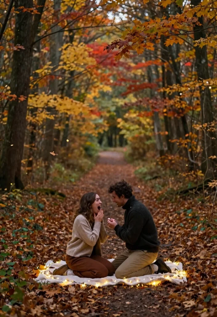 10 Fall Proposal Ideas for Cozy Seasonal and Colorful Romance 9 10 Fall Proposal Ideas for Cozy Seasonal and Colorful Romance - 9. Whimsical Forest Adventure 1