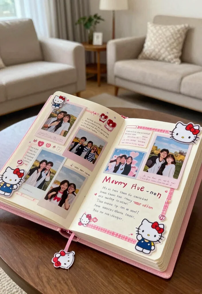 10 Homecoming Proposal Ideas Hello Kitty for Cute Playful and Themed Surprises - 10. Hello Kitty Scrapbook Proposal 1